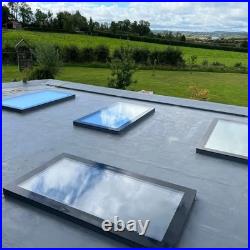 1000mm x 1000mm Flat Roof Lantern Triple Glazed Skylight Rooflight Toughened