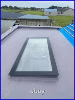 1000mm x 1000mm Flat Roof Lantern Triple Glazed Skylight Rooflight Toughened