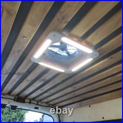 11'' Camper Van Caravan Box 12V LED Light Fan Roof Vent/Skylight Pop Up Window