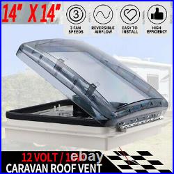 14' 420mm Fan Roof Vent Caravan Skylight RV Motorhomes Camper Window Accessories