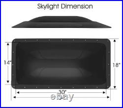 18 x 34 RV Skylight Replacement Fit Skylights Openings, 14 x 30 Black