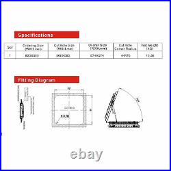 3-Size Caravan RV Skylight Roof Vent Hatch 500/700/800 x 500 mm Cut Out Anti-UV