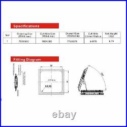 3 Sizes Alu Skylight Roof Vent Hatch Fit Caravan RV 800 /700/500 500 mm! NEW