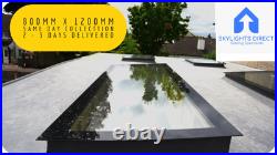 800MM x 1200MM Skylight Roof Window DOUBLE GLAZED Toughened Glass Flat Rooflight