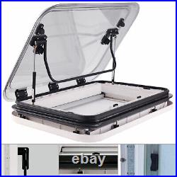 800mm500mm Roof Window Hatch RV Caravan Trailer Skylight Vent Hatch withLED Light