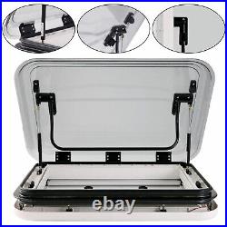 800mm500mm Roof Window Hatch RV Caravan Trailer Skylight Vent Hatch withLED Light