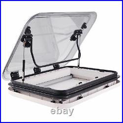 800mm500mm Roof Window Hatch RV Caravan Trailer Skylight Vent Hatch withLED Light