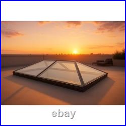 Aluminium Roof Light Lantern Skylight External Double Glazed Black Ali External