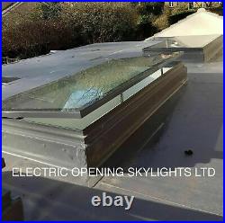 Aluminium Rooflight Skylight Window Remote Electric LAMINATED Glass 1000x 2000mm