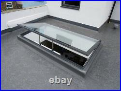 Aluminium Rooflight Skylight Window Remote Electric LAMINATED Glass 1200x 1200mm