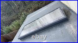 Aluminium skylight anthracite colour flat roof