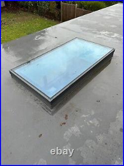 Atlas Flat Rooflight 2m x 1m -NEW Fixed Glass Aluminium Skylight Solar Tint