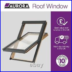 Aurora Roof Window Pine 114 x 112 cm (Fakro, Keylite style) Inc. Flashing. B700