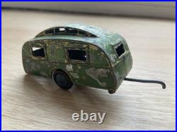 Authentic Pre-War Dinky 30g Caravan with Open Skylight Roof Windows