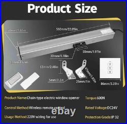 Automatic Window Opener with Wireless Rain Sensor, Remote Control, Silent 400mm