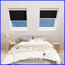 Black Blackout Blind for Velux Roof Window FK06 White Frame Bloc Skylight