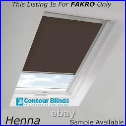 Blackout Blinds For Fakro Roof Windows Skylight In Red & Eight Different Colours