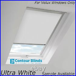 Blackout Fabric Skylight Blinds For All Velux Roof Windows In White & Others