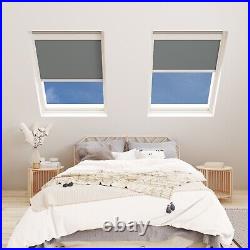 Blackout Roller Roof Skylight Blinds For Roto Windows White Frames Child Safe