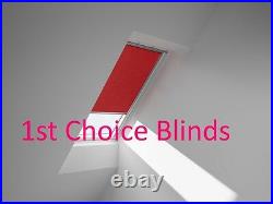 BLACKOUT THERMAL SKYLIGHT RED ROLLER BLIND FOR VELUX ROOF WINDOWS ALL SIZES 