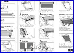Bloc Skylight Blind 5(78/98) for Fakro Roof Windows Blockout, Black, 43 x 6 cm