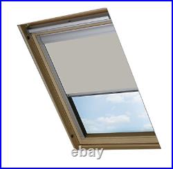 Bloc Skylight Blind for Fakro Roof Windows Blockout, Polyester, Pale Stone, cm