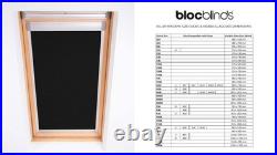 Bloc Skylight Blind for Velux Roof Windows Blockout, 37W x 41H cm, Black