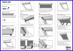Bloc Skylight Blind for Velux Roof Windows Blockout, 60W x 73H cm, Pewter