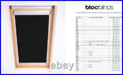 Bloc Skylight Blind for Velux Roof Windows Blockout, Black, C01, 37W X 41H Cm UK