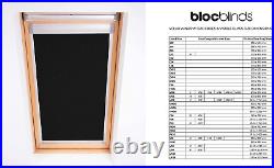 Bloc Skylight Blind for Velux Roof Windows Blockout, Black, M06