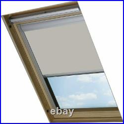 Bloc Skylight Blind for Velux Roof Windows Blockout, Fabric, Pale Stone, 105x15x