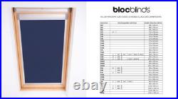 Bloc Skylight Blind for Velux Roof Windows Blockout, Navy, 39W x 56H cm, Navy