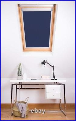 Bloc Skylight Blind for Velux Roof Windows Blockout, Navy, C02, 37W x 53H cm