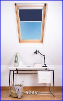 Bloc Skylight Blind for Velux Roof Windows Blockout, Navy, C02, 37W x 53H cm