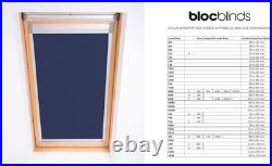 Bloc Skylight Blind for Velux Roof Windows Blockout, Navy, C02, 37W x 53H cm