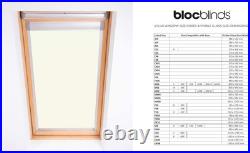 Bloc Skylight Blind for Velux Roof Windows Blockout, White, CK02, 37W X 58H Cm