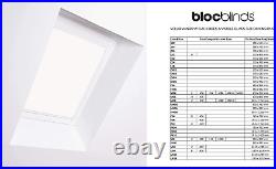 Bloc Skylight Blind for Velux Roof Windows Blockout, White, MK06
