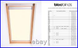 Bloc Skylight Blind for Velux S06 Roof Window Blackout Cream