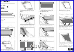 Bloc Skylight Blind for Velux S06 Roof Window Blackout Cream