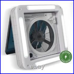 Camper Van Caravan Box 12V Electric LED Fan Roof Vent/Skylight Pop Up Window