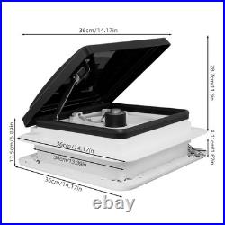Camper Van Caravan Box 12V Electric LED Fan Roof Vent/Skylight Pop Up Window