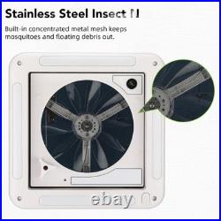 Camper Van Caravan Box 12V Electric LED Fan Roof Vent/Skylight Pop Up Window
