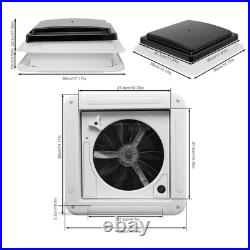 Camper Van Caravan Box 12V Electric LED Fan Roof Vent/Skylight Pop Up Window