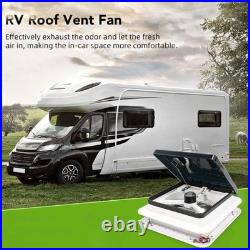 Camper Van Caravan Box 12V Electric LED Fan Roof Vent/Skylight Pop Up Window
