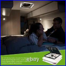 Camper Van Caravan Box 12V Electric LED Fan Roof Vent/Skylight Pop Up Window