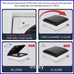 Camper Van Caravan Box 12V Electric LED Fan Roof Vent/Skylight Pop Up Window Camper Van Caravan Box 12V Electric LED Fan Roof Vent/Skylight Pop Up Window