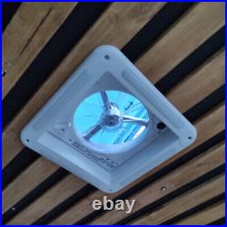 Camper Van Caravan Box 12V Electric LED Fan Roof Vent/ Skylight Pop Up Window