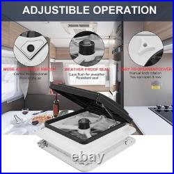 Camper Van Caravan Box 12V Electric LED Fan Roof Vent/Skylight Pop Up Window