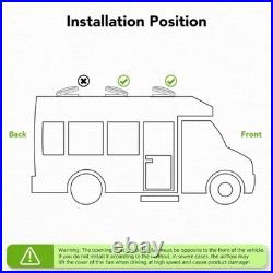 Camper Van Caravan Box 12V Electric LED Fan Roof Vent/Skylight Pop Up Window