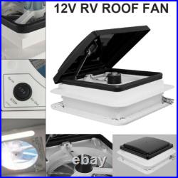 Camper Van Caravan Box 12V Electric LED Fan Roof Vent/Skylight Pop Up Window UK
